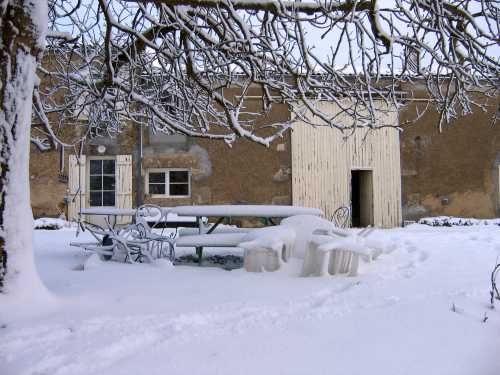 Chateau Ballan-Larquette (pres de Bordeaux) sous la neige